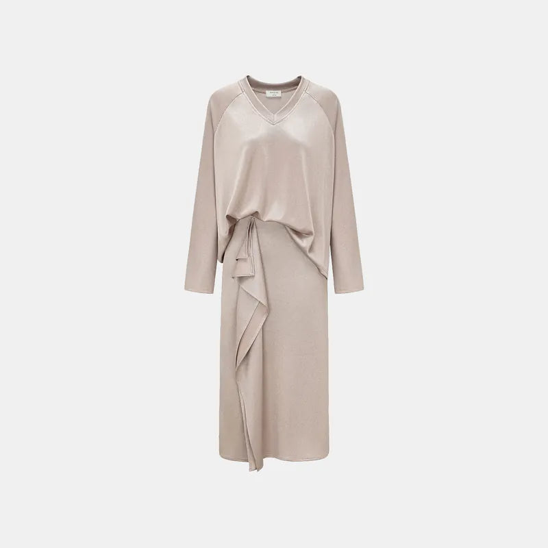 'Easy Go Chic' acetate jersey top — Coffee