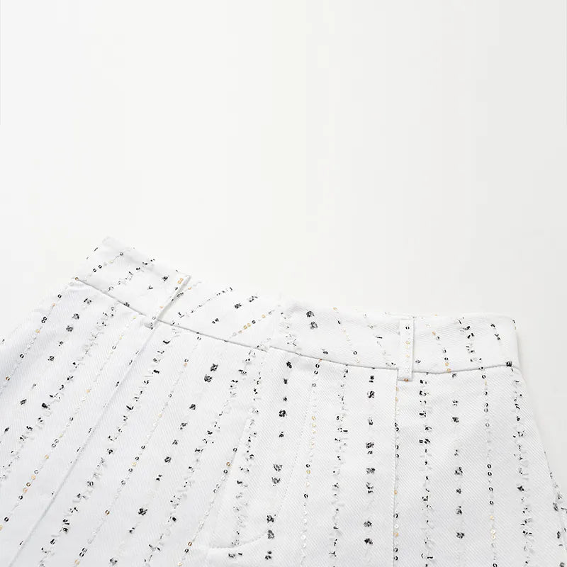 "Daytime Sparkle" Italian Haute Couture Suit Shorts