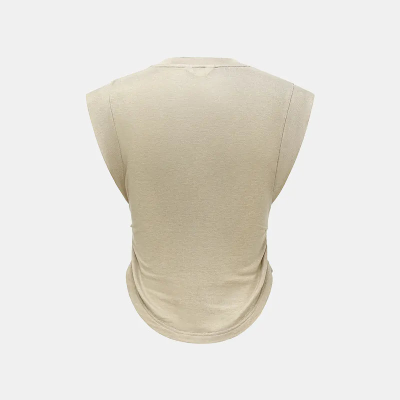 "Exquisite Daily" Modal Special Cut T-shirt - Khaki