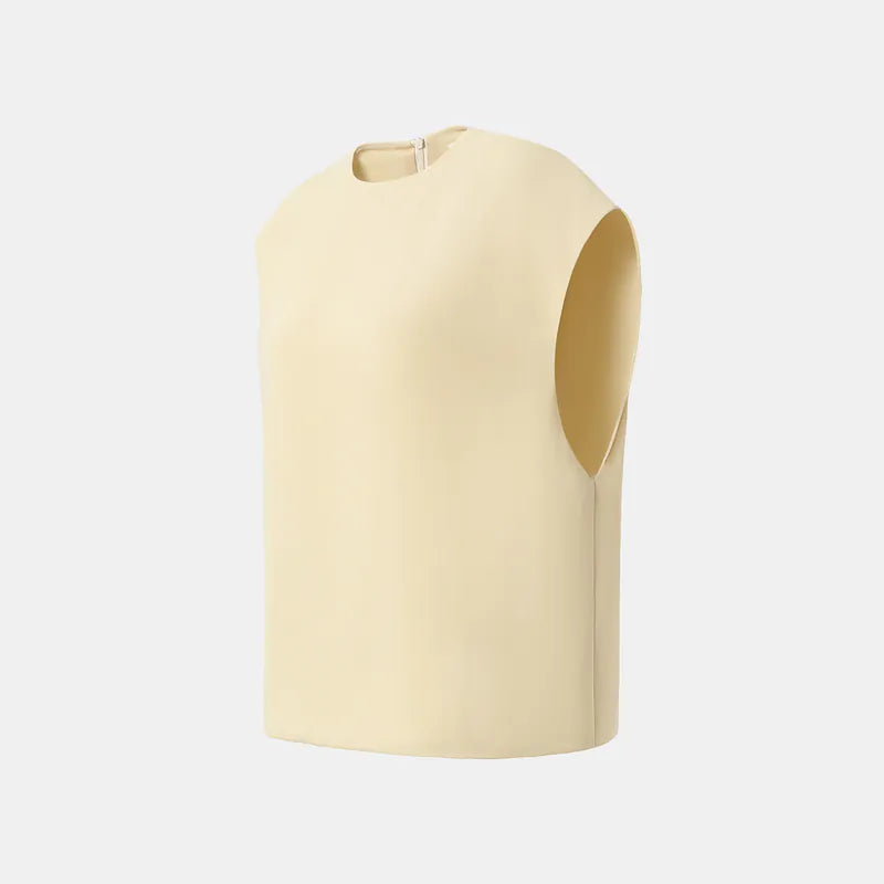 'Easy-Go Chic' Chiffon Tank Top — Sand