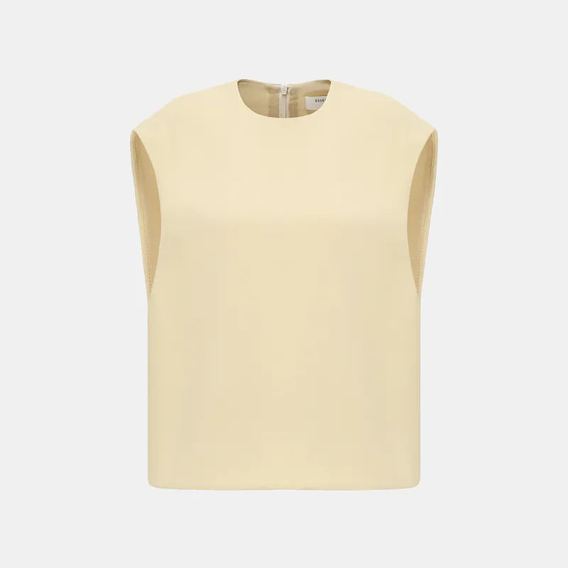 'Easy-Go Chic' Chiffon Tank Top — Sand