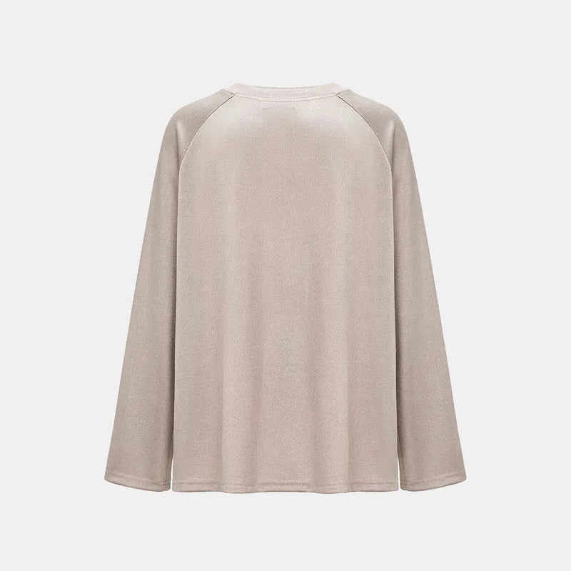 'Easy Go Chic' acetate jersey top — Coffee