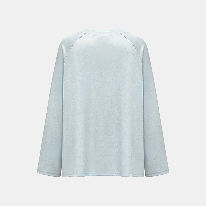 'Easy Go Chic' acetate jersey top - light blue