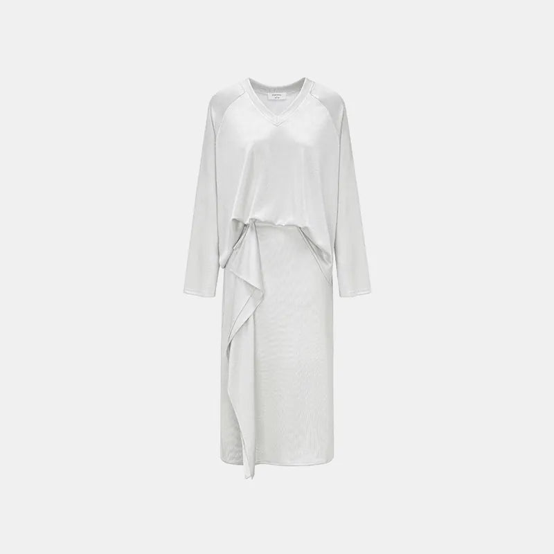 'Easy Go Chic' acetate jersey top — Silver