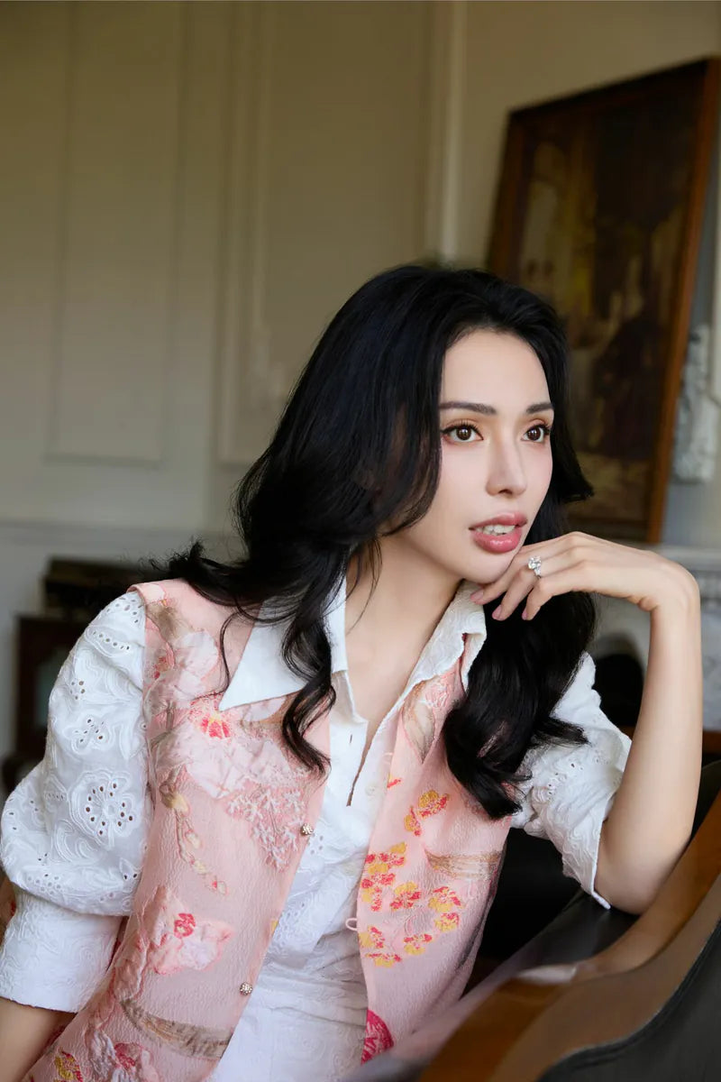 "Lazy and Pretty" Japanese 3D Lace Shirt