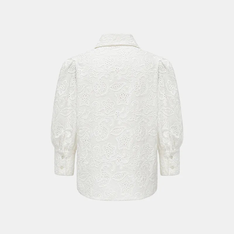"Lazy and Pretty" Japanese 3D Lace Shirt