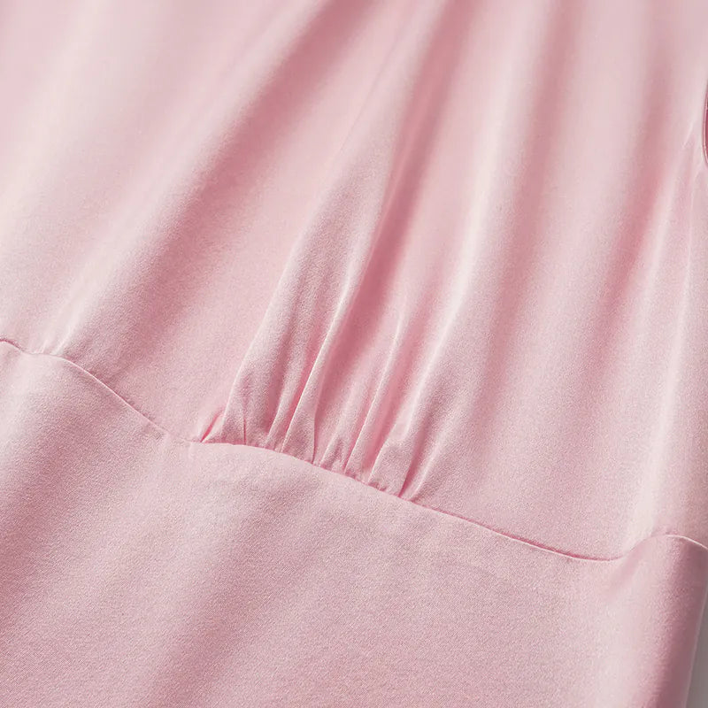 Silk 3D Cut Top - Cherry Blossom Pink