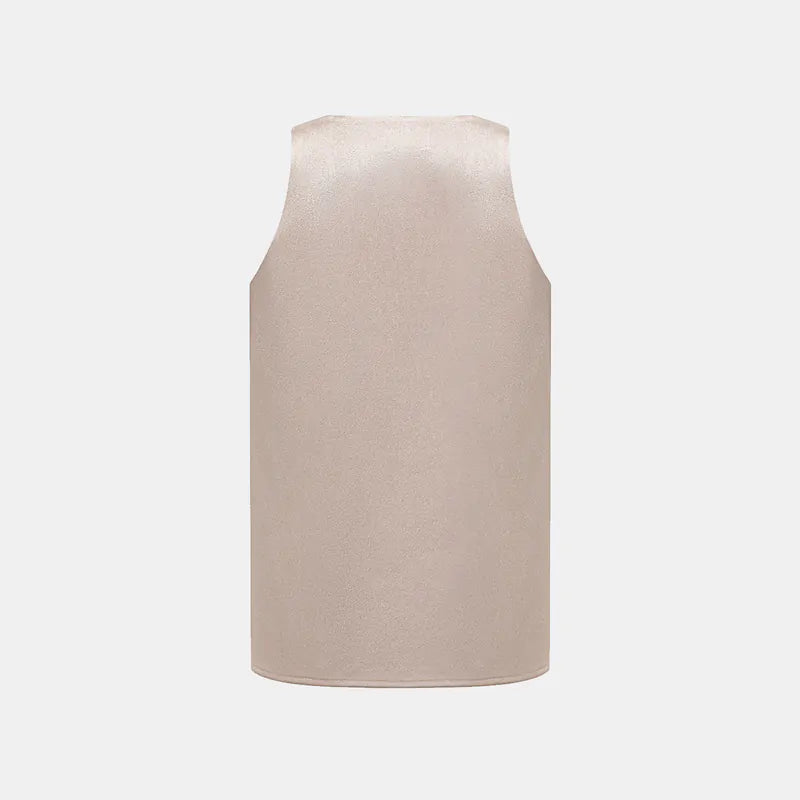 'Easy Go Chic' acetate vest — Coffee