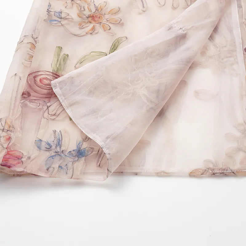 "Gallery Hours" Italian 3D painted lace vest