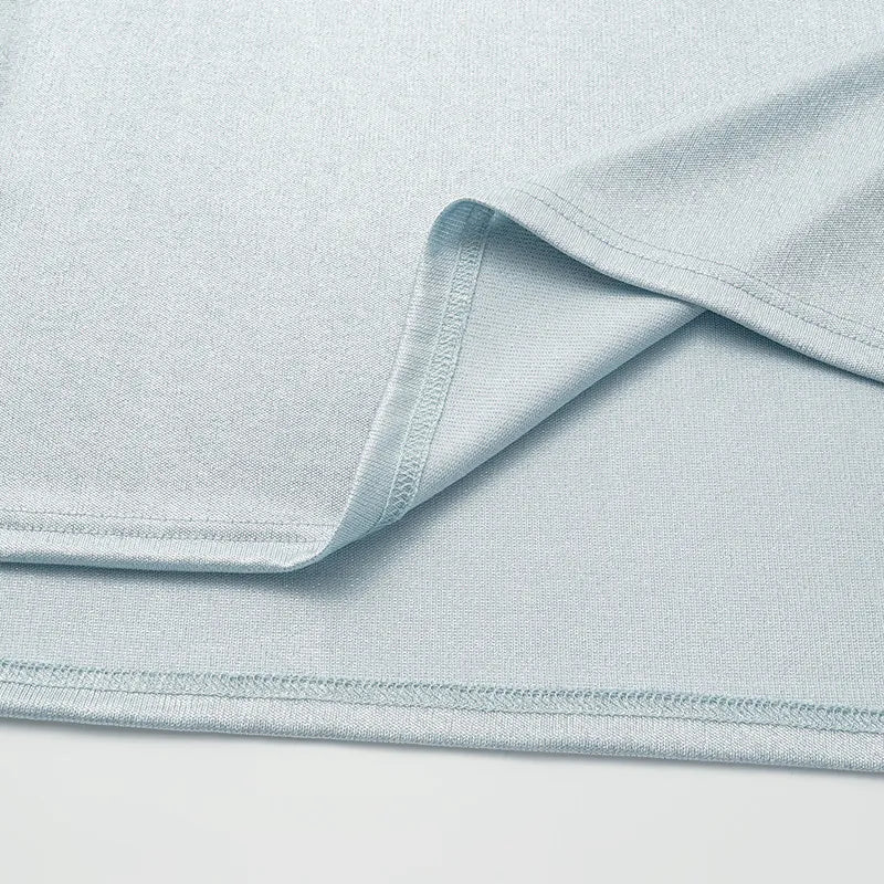 'Easy Go Chic' acetate jersey top - light blue