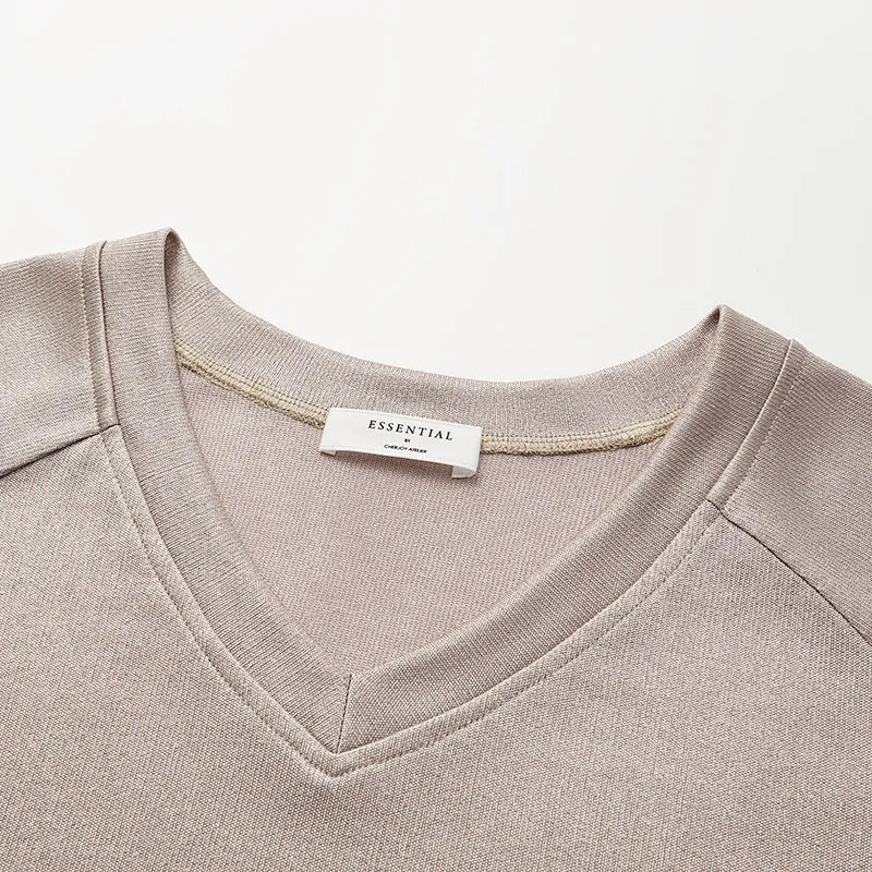 'Easy Go Chic' acetate jersey top — Coffee