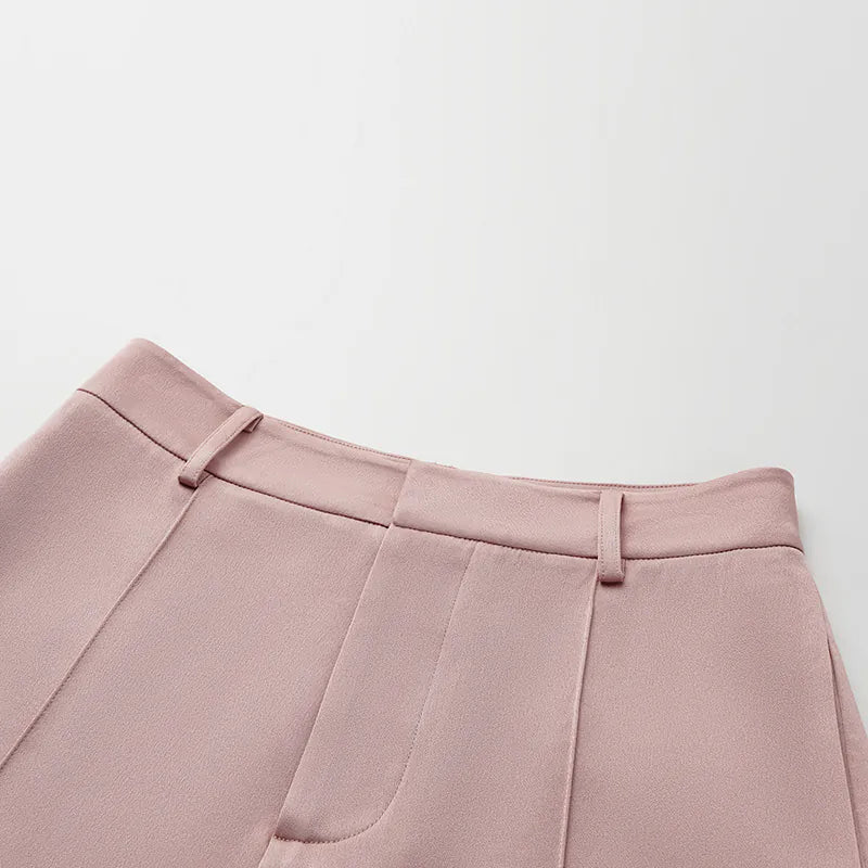 "British Elegance" Pressed Suit Shorts - Dry Rose Pink