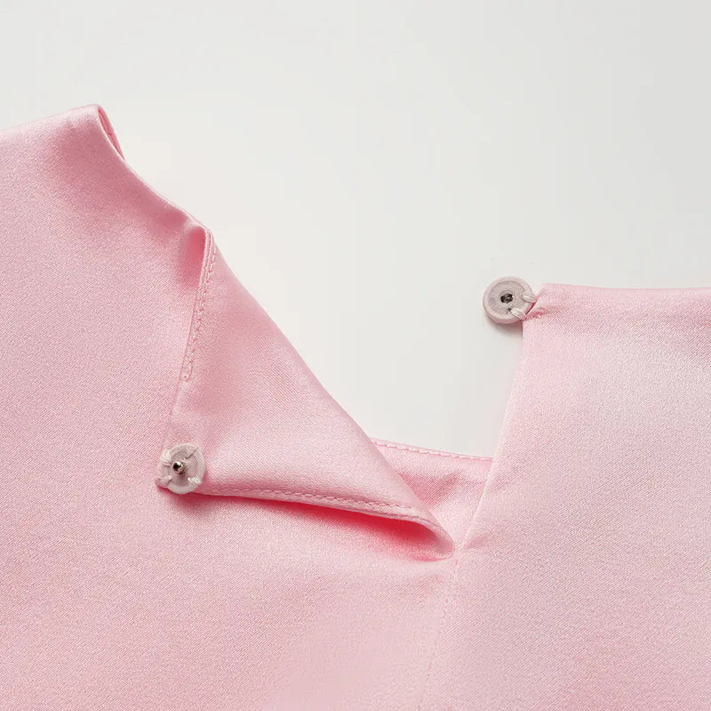Silk 3D Cut Top - Cherry Blossom Pink
