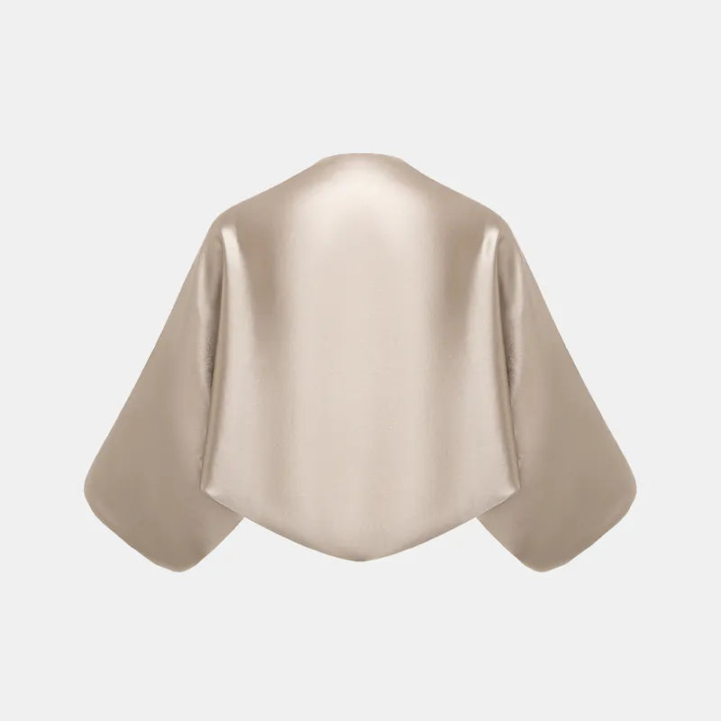 "Summer Diary" acetate cape - nude gold