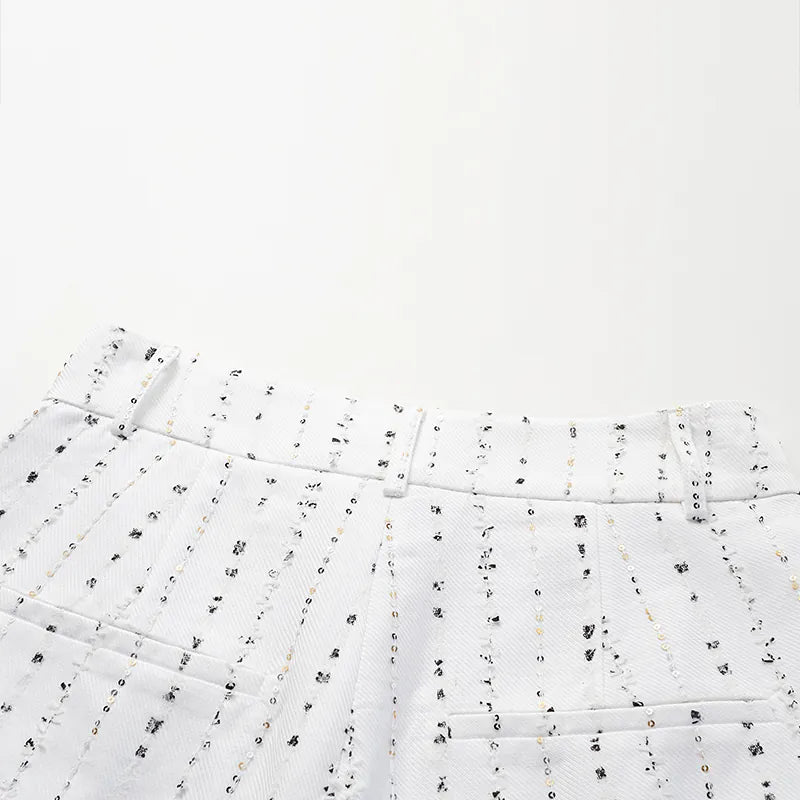 "Daytime Sparkle" Italian Haute Couture Suit Shorts