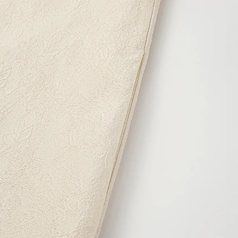 "Quiet and Easy" Jacquard Loose Dress - Vanilla White