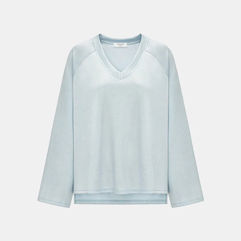 'Easy Go Chic' acetate jersey top - light blue