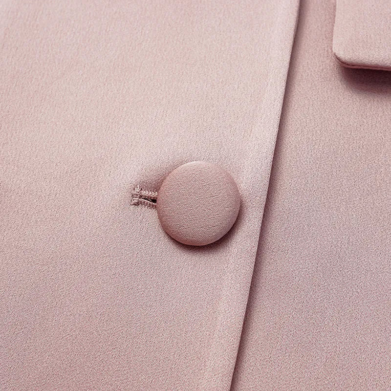 "British Elegance" Oversized Blazer - Dry Rose Pink