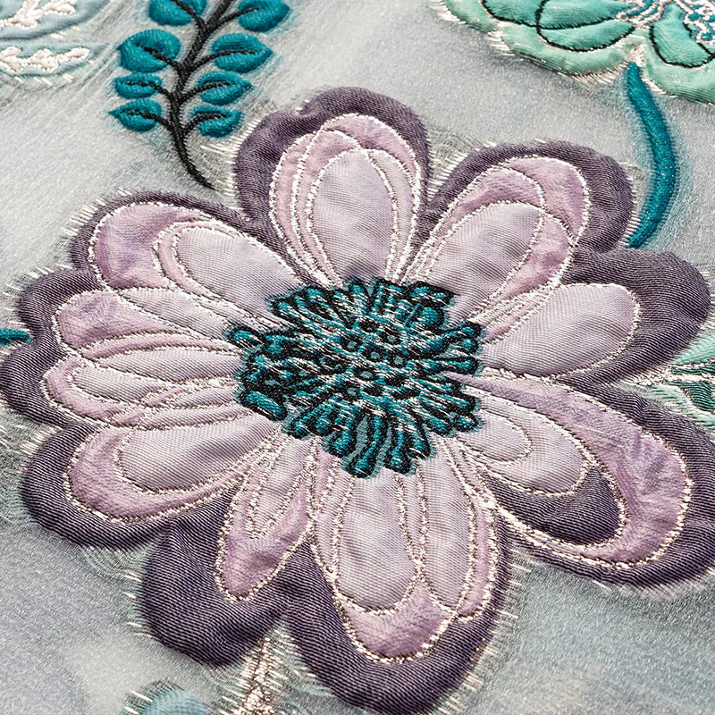 "Imperial Garden Teatime" Italian jacquard Chinese style vest - Summer of Flowers