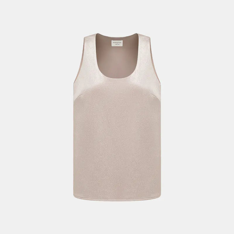 'Easy Go Chic' acetate vest — Coffee