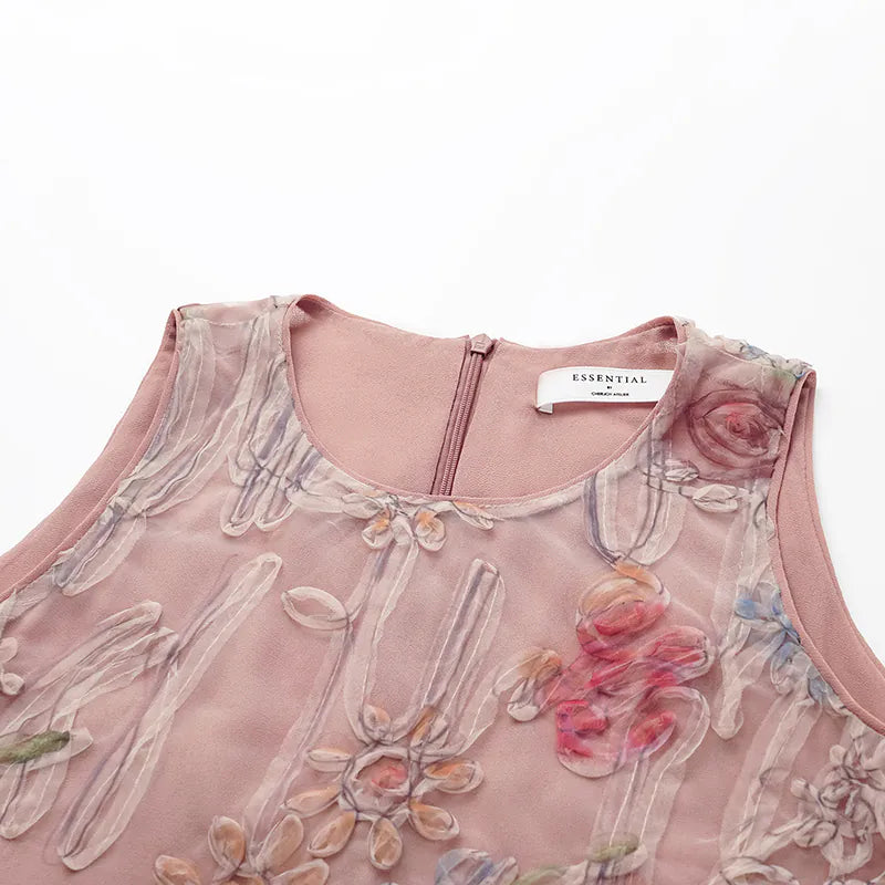 "Gallery Hours" Italian 3D painted lace vest