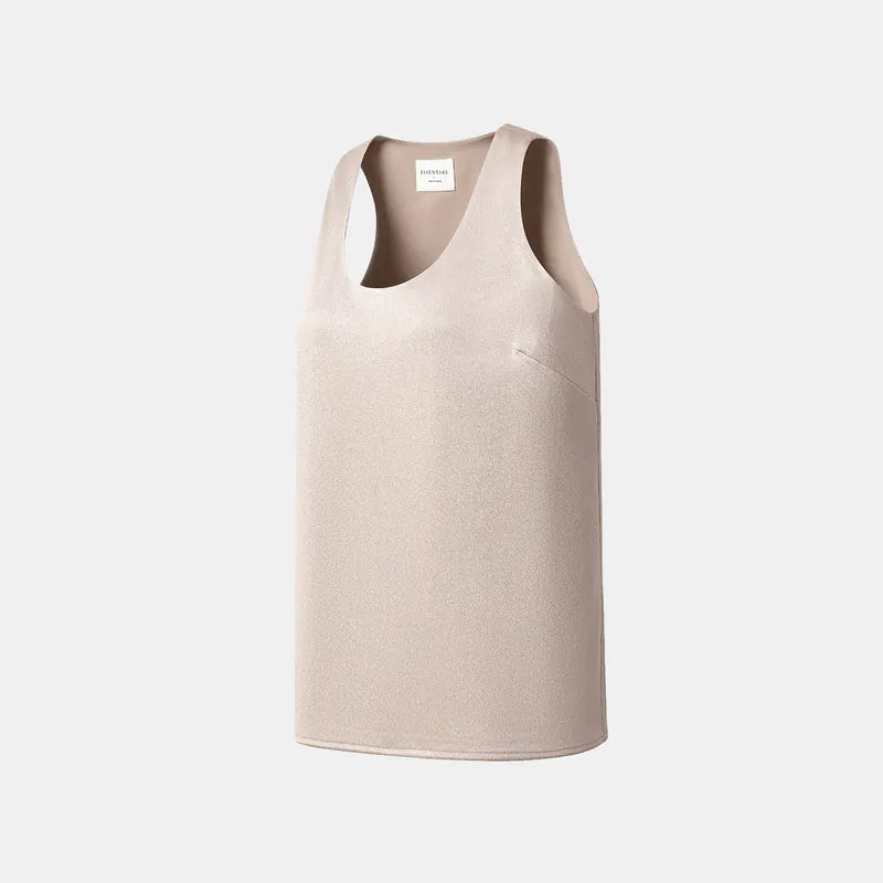 'Easy Go Chic' acetate vest — Coffee