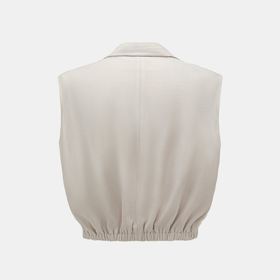 "Weekend at Monaco." Special bamboo texture acetate vest—Beige