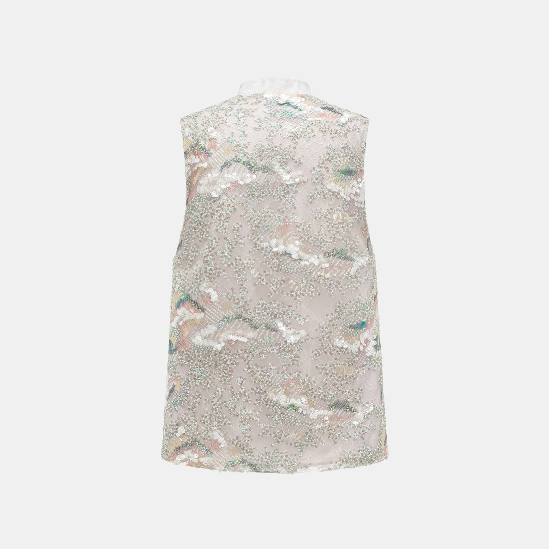 "Imperial Gala." Luxurious lace beaded light Chinese style vest vest - sparse shadow light smoke