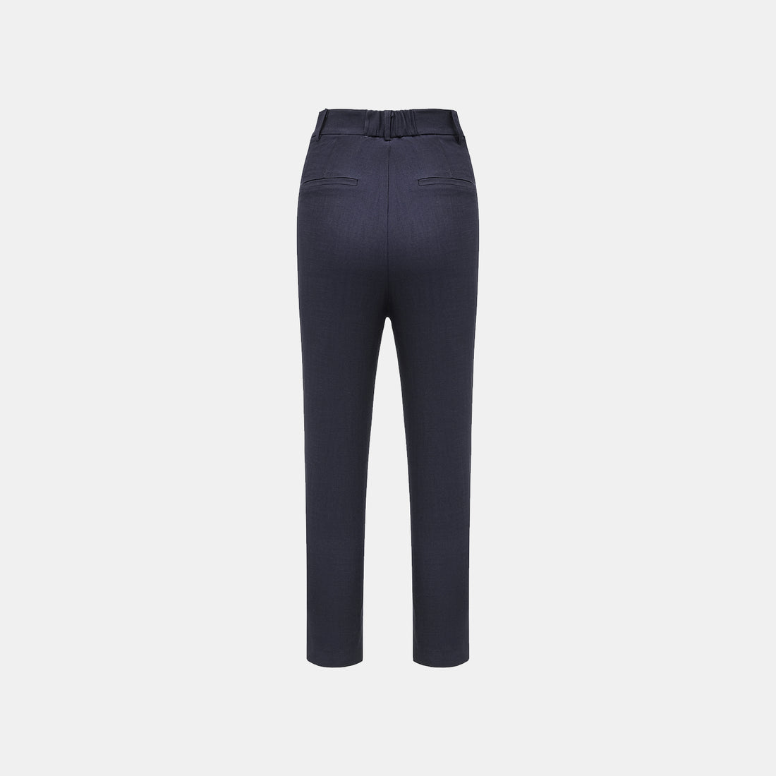 "Weekend at Monaco." Special bamboo texture acetate casual nine-point pants—Ink