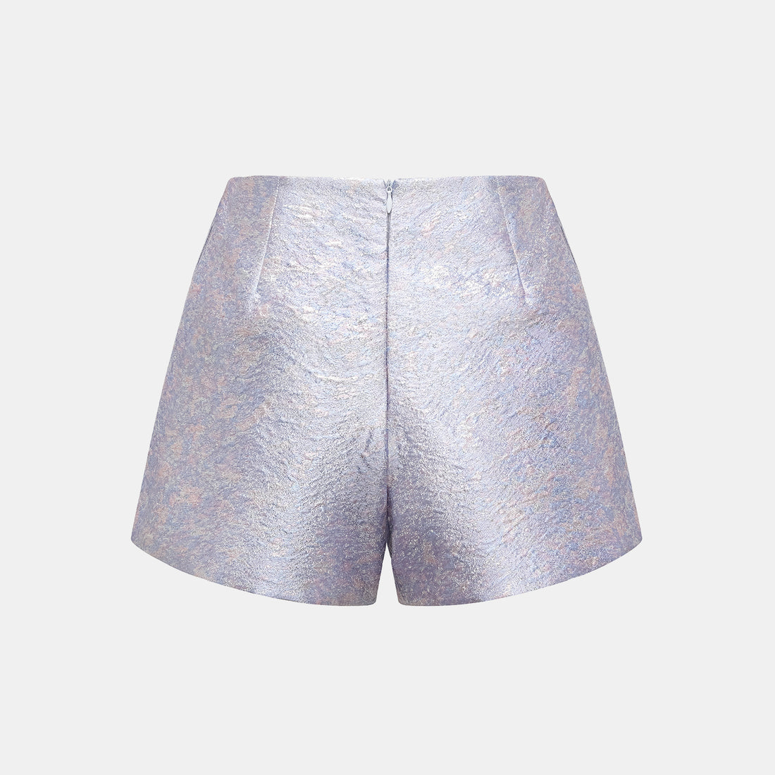 "Imperial Garden Teatime" Italian 3D Jacquard Shorts - Moonlight over the Lotus Pond