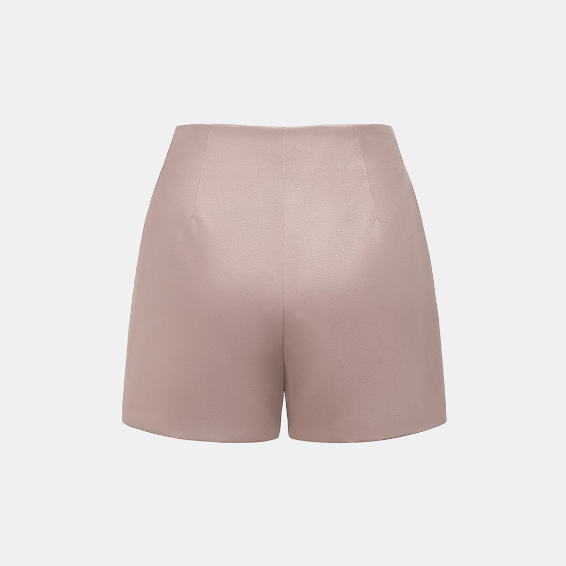"Weekend at Monaco." Heavy Satin Shorts — Taupe