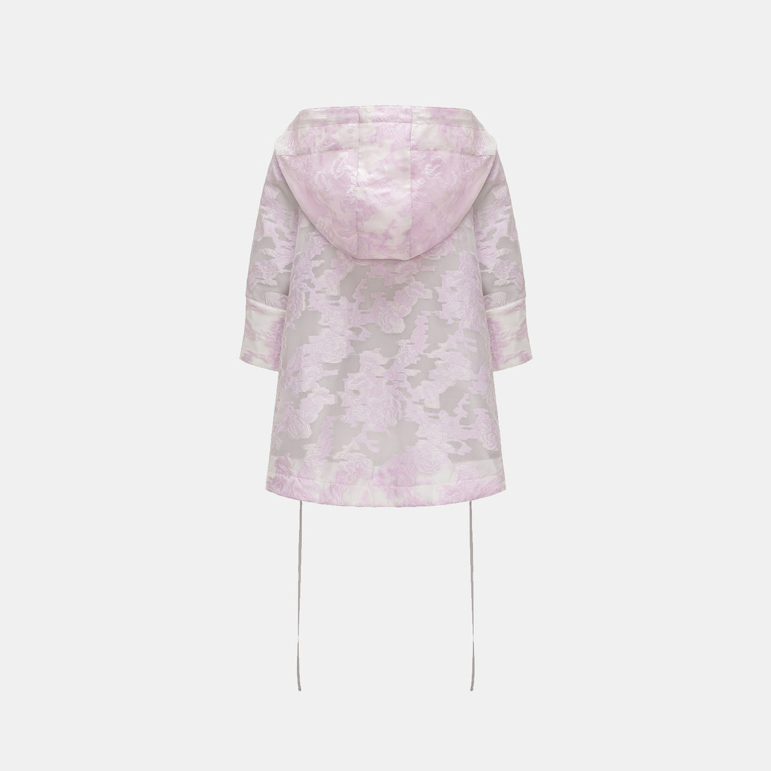"Spring Outing" Jacquard Hooded Drawstring Top - Lotus Fragrance