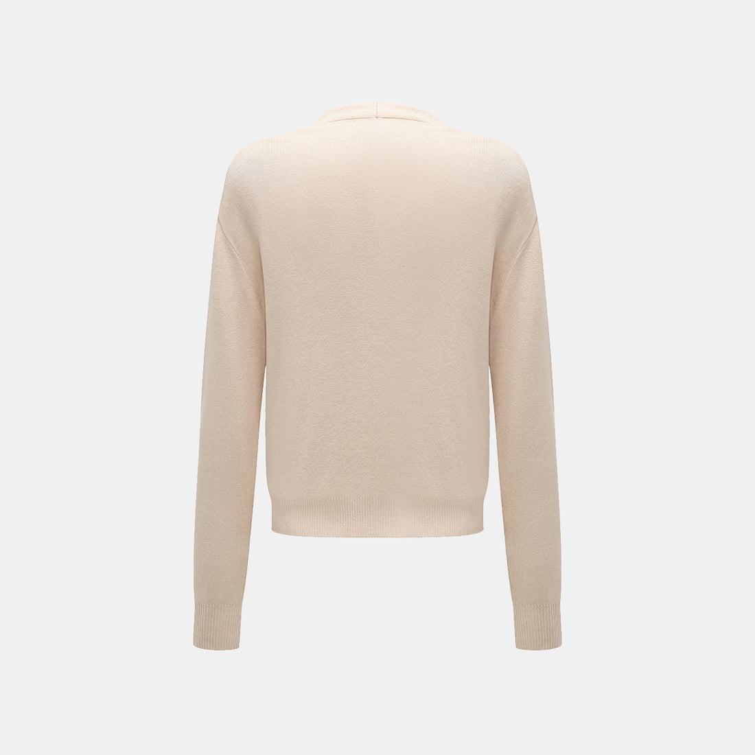 “Spring diary.” Silk Cashmere V-neck top—Beige
