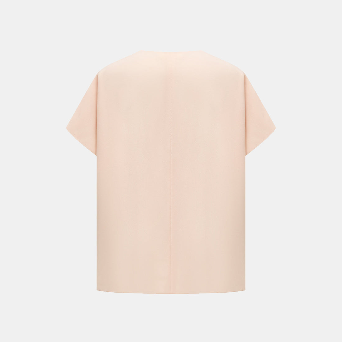 "Autumn" Light Chinese Style Short Sleeve Blouse - Nude