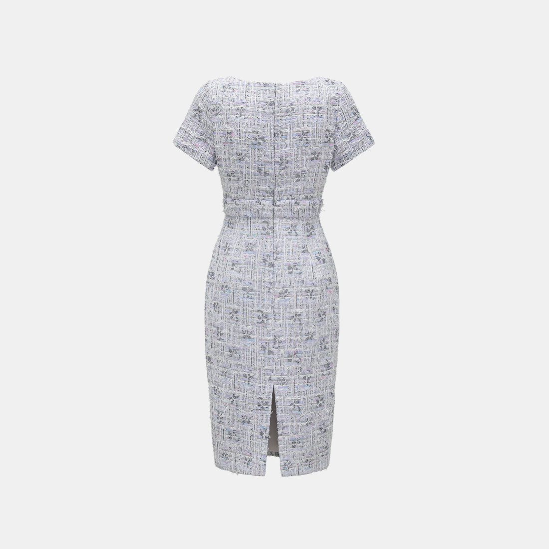 "Arcade of CherJoy Atelier." French summer light tweed three-dimensional cut drawstring dress