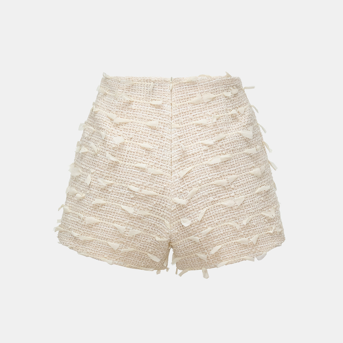 "Spring" Light Tweed Shorts - Tea White Listening to the Wind