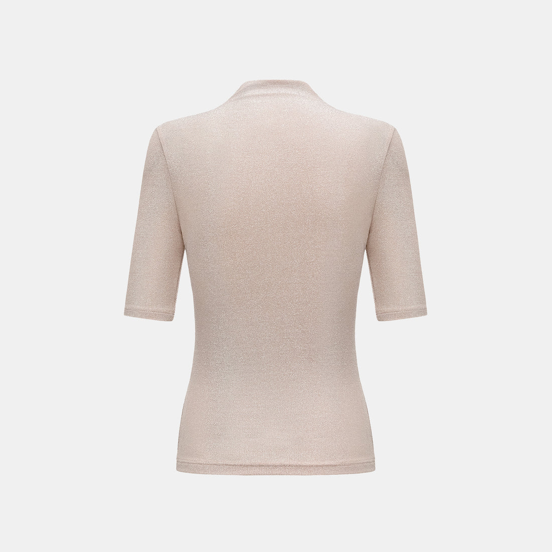 "Easy-go Chic" Silver Weave Stretch Fit Top—Pink