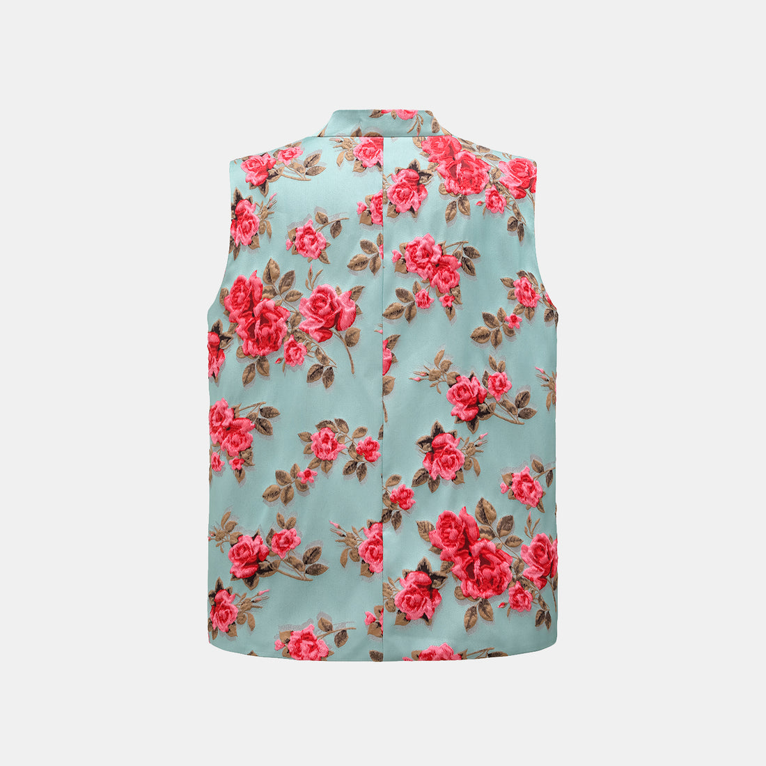 "Imperial Garden Teatime" Italian three-dimensional jacquard light Chinese style vest