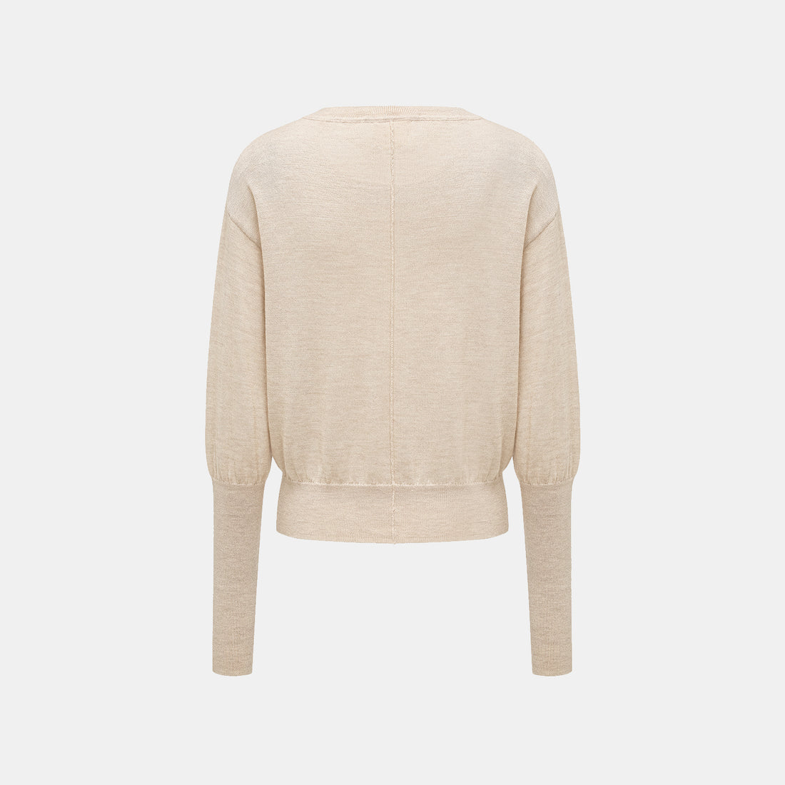 “Winter Diary” Silk Cashmere 針織蝙蝠袖針織上衣—米