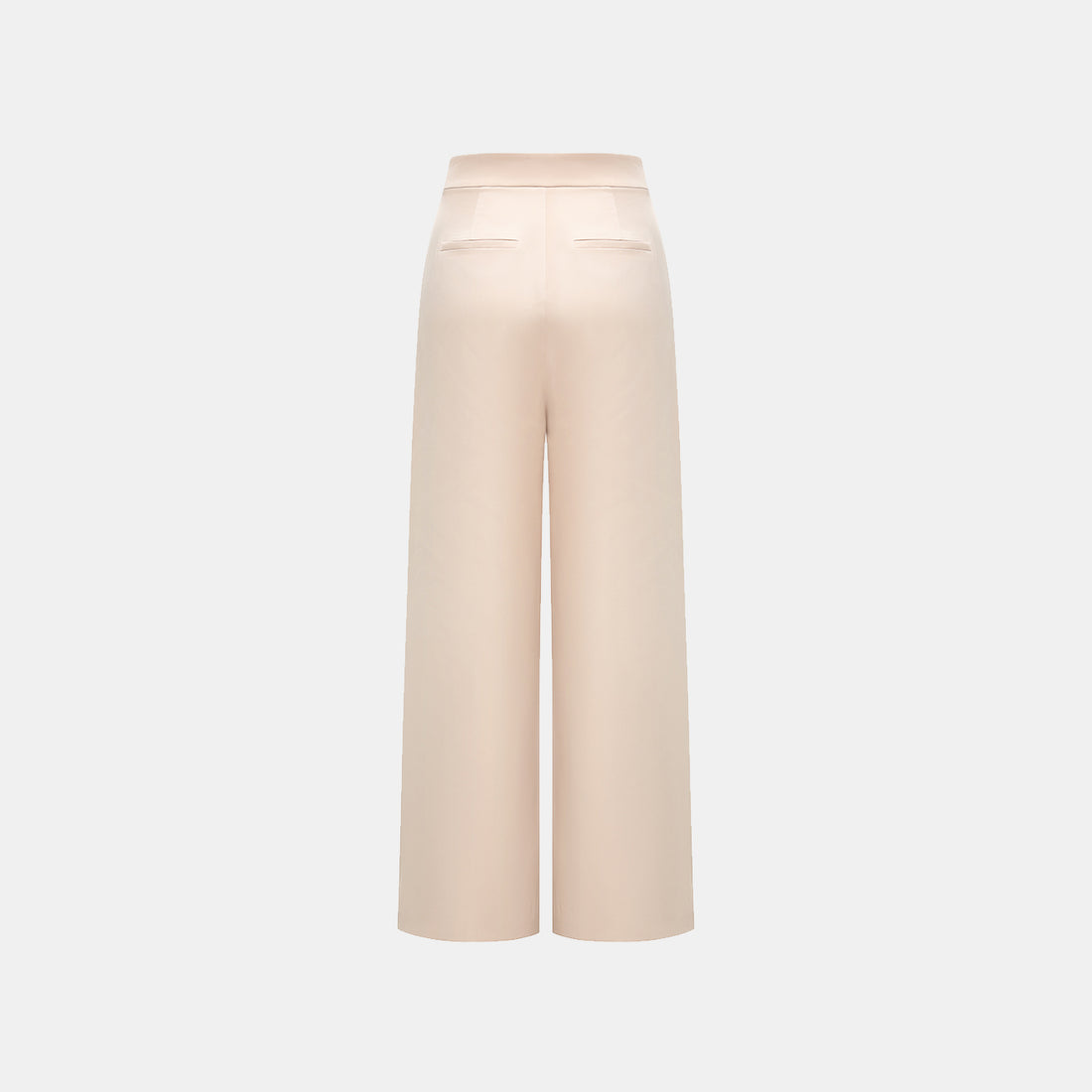 Autumn Diary Pearl Acetate Satin Special Cut Wide Leg Pants - Nude