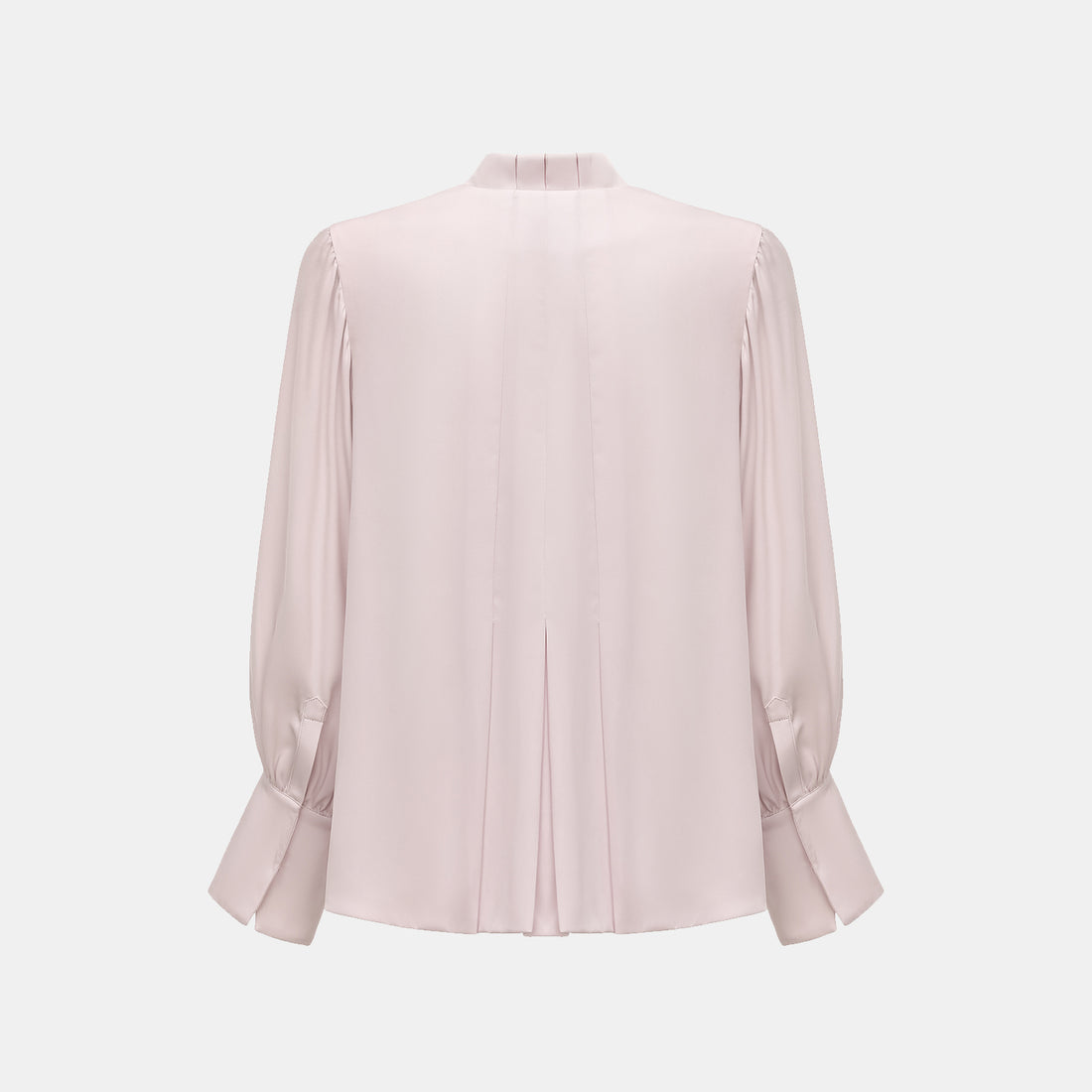 "Lazily in the Spring" 100% mulberry silk chiffon three-dimensional tailoring Chinese style blouse - cherry blossom pink