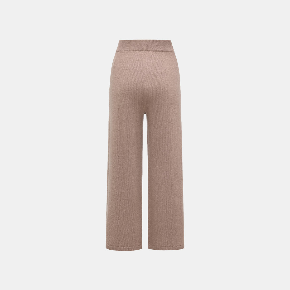 "Winter Diary" 100% Cashmere Heavyweight Three-Dimensional Pleated Wide-Leg Pants - Camel
