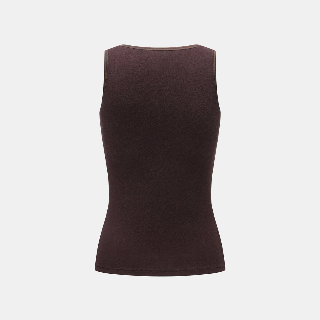 "暮紫棕" 極柔羊毛緞邊 Bra Top