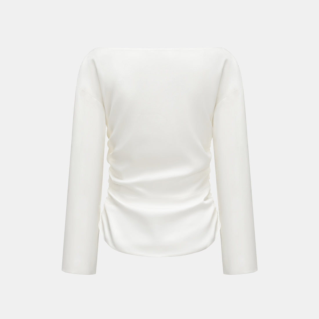 "Mayfair Datenight." Crystal scale acetate Hepburn collar top - white