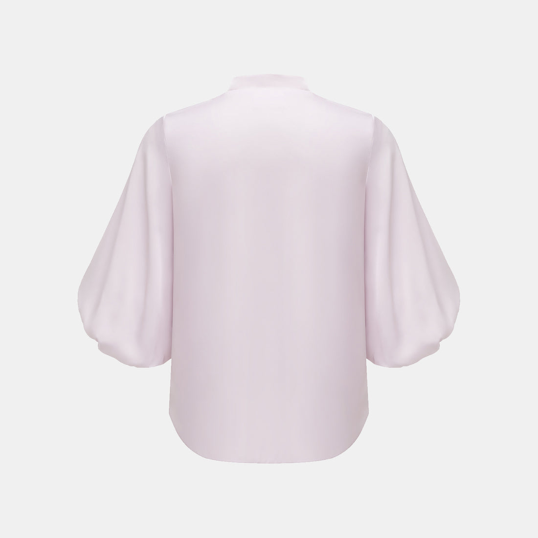 "Autumn" 100% silk chiffon Chinese style three-quarter sleeve shirt - cherry blossom pink