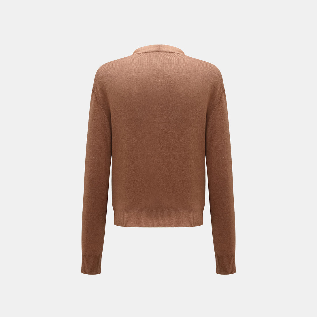 “Spring diary.” Silk Cashmere V-neck top—Camel