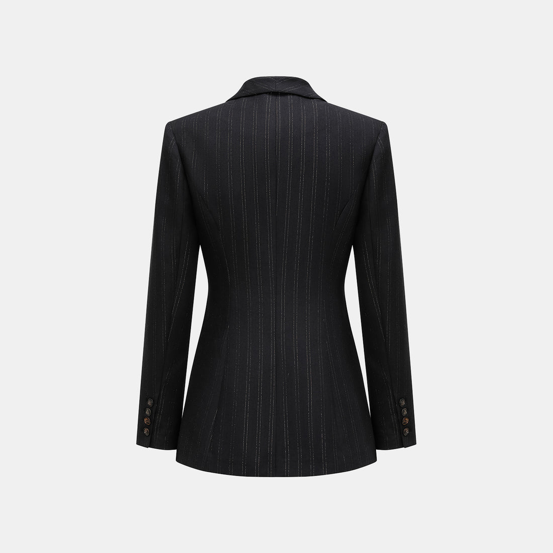 "Speak Sleek." Italian gold weaving craft straight three-dimensional tailoring suit jacket—Indigo