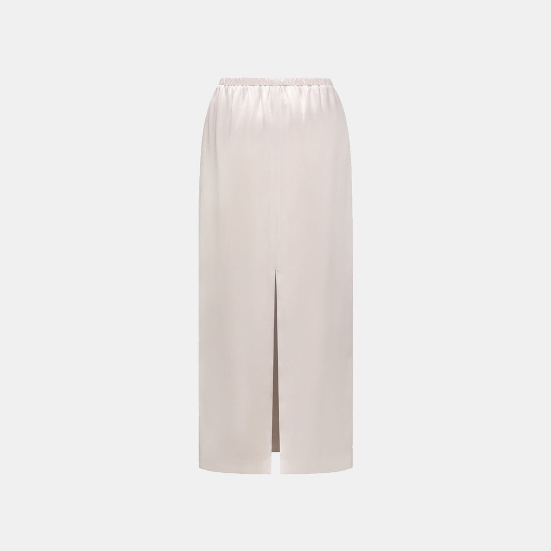 “Easy Go Chic.” Satin Acetate Leisure Suit—Champagne White