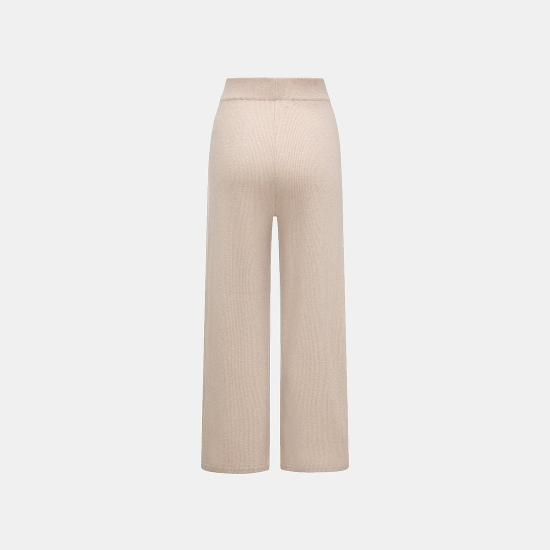 "Winter Diary" 100% Cashmere Heavyweight Three-Dimensional Pleated Wide-Leg Pants - Camel