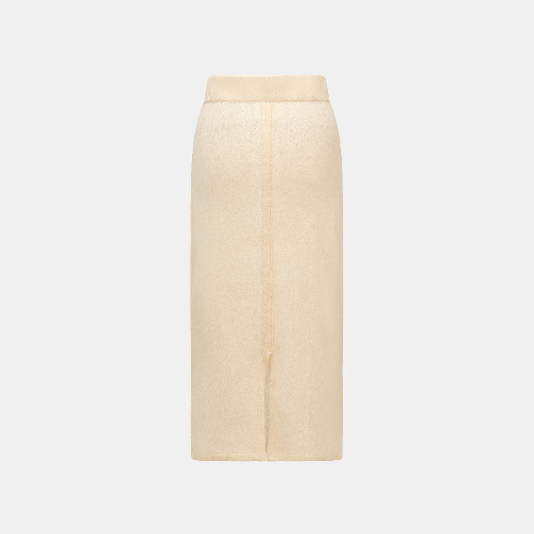 Autumn Diary Silk Cashmere Pencil Skirt—Vanilla Cake